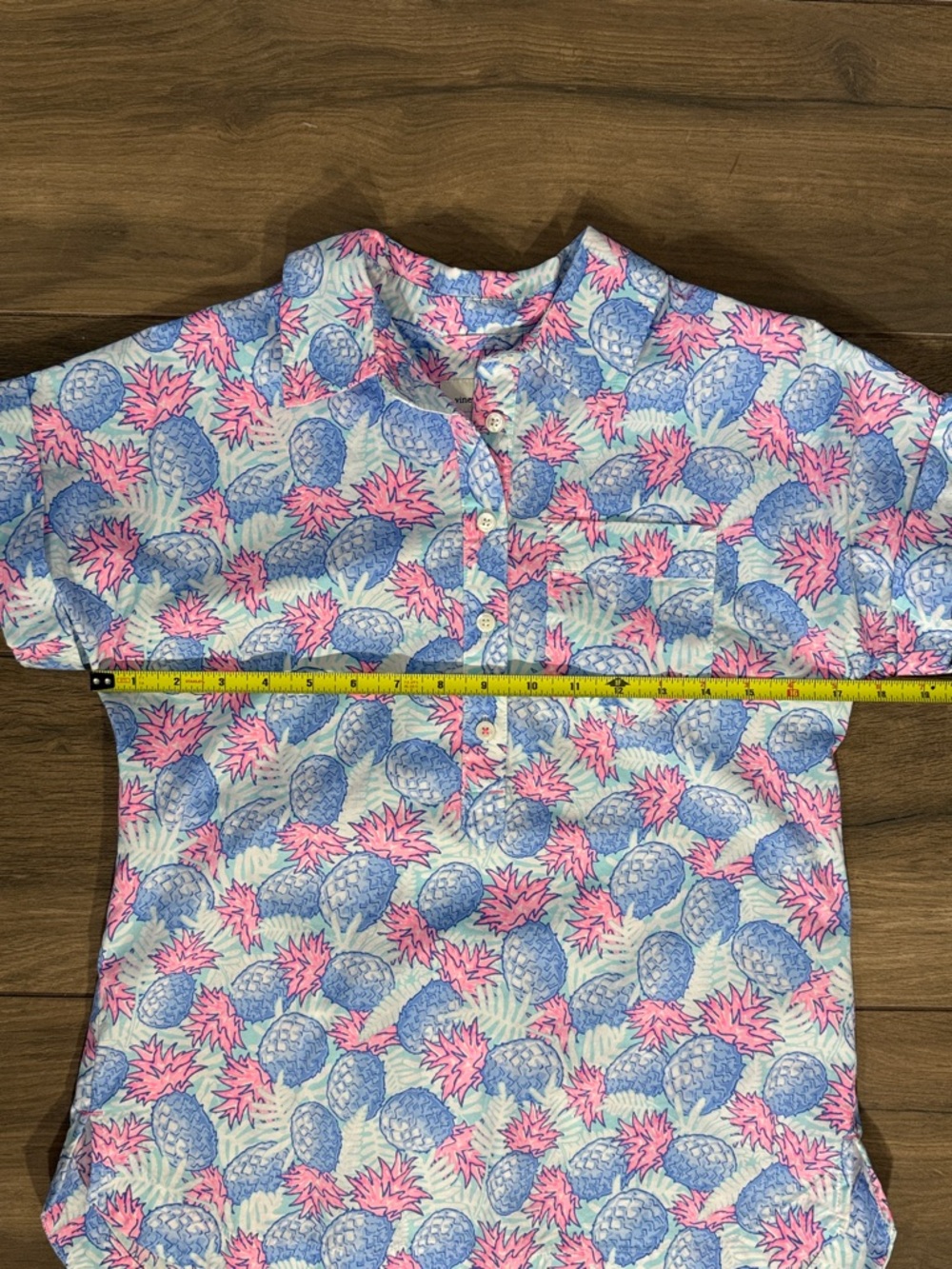 Vineyard‎ Vines Pineapple Print Preppy Summer Blouse Women's Size 00 - Picture 4 of 15